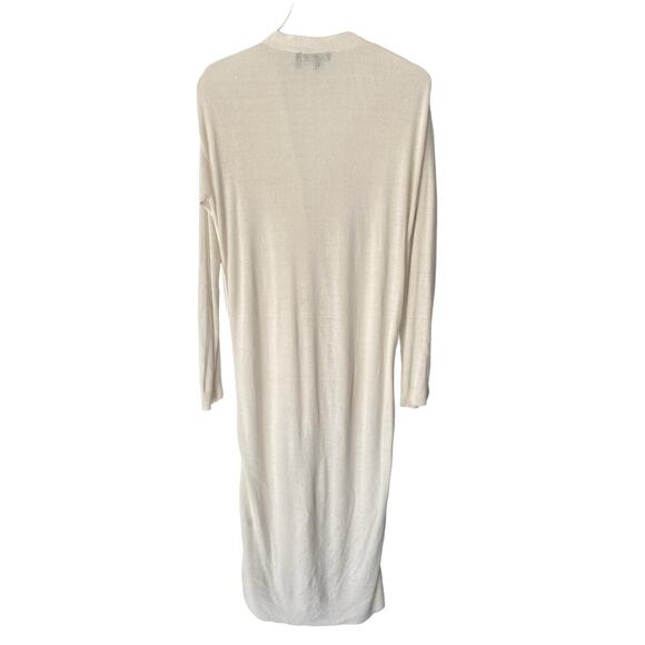 THEORY LINEN BLEND CREAM LIGHTWEIGHT CARDIGAN SIZE SMALL - Picture 5 of 8